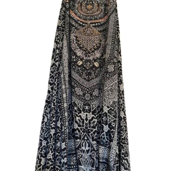 TRUE COLOURS by La Moda 
Stunning Gold & Blue Embellished Maxi Sundress💫 - Picture 4 of 15